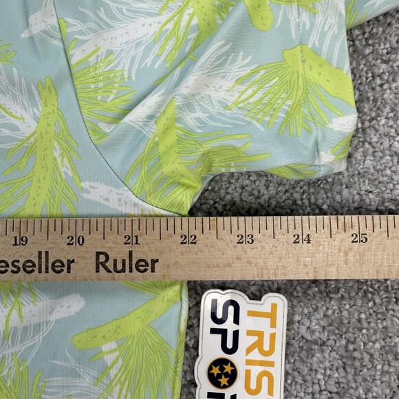 Nike Polo Shirt Mens Medium Dri-FIT Golf Performance Leaf Print FQ402-736 - Picture 9 of 9